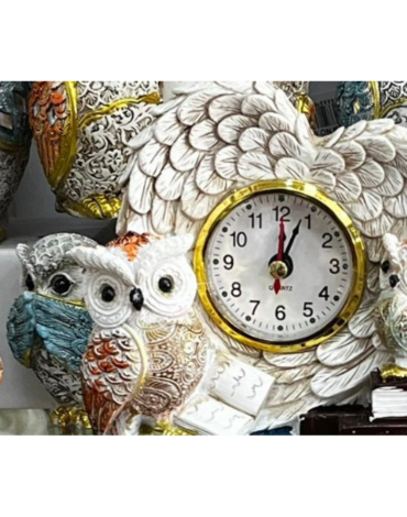 Adorno Reloj Diseño Buho x 4 Unds.