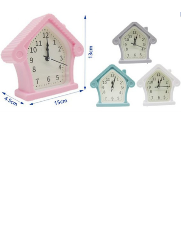 Reloj Despertador Infantil Colores Surtidos x 4 Unds.Medida: 13 x 15 x 4.5 cm aprox.