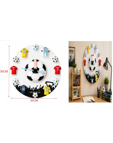 Reloj de Pared Diseño Futbol x 4 Unds. Medida: 30 cm aprox.