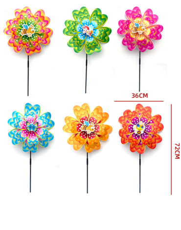 Remolino de Viento Abejas y Mariposa x 12 Unds. Medida: 24 x 56 cm aprox.