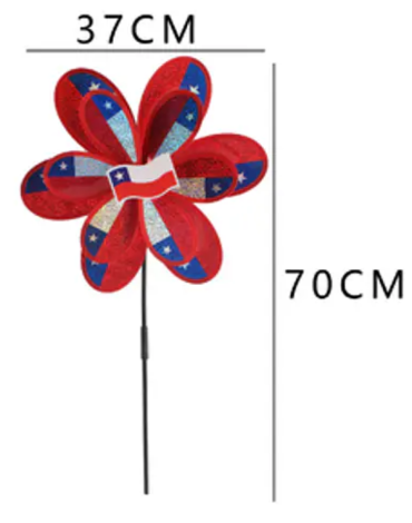 Remolino de Viento Bandera de Chile x 6 Unds. Medida: 37 x 70 cm aprox.