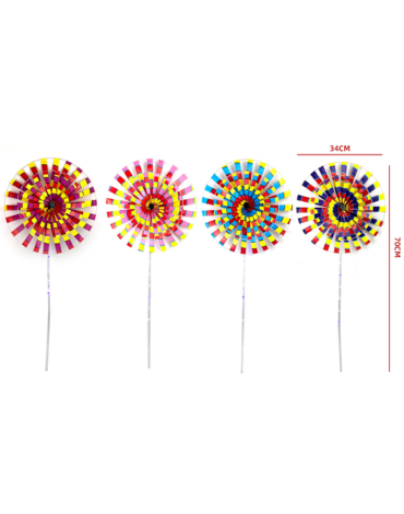 Remolino de Viento con Luces Led x 12 Unds. Medida: 34 x 70 cm aprox.