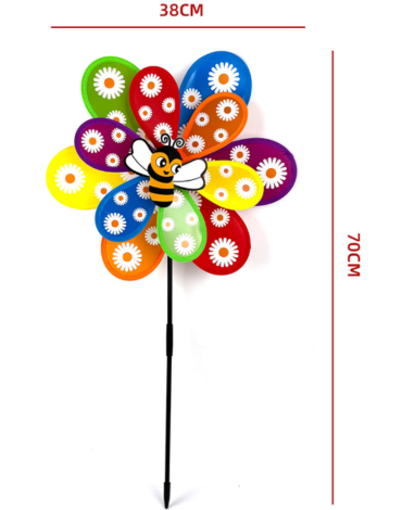 Remolino de Viento Multicolor x 12 Unds. Medida: 38 x 70 cm aprox.