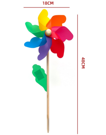 Remolino de Viento Multicolor x 24 Unds. Medida: 18 x 48 cm aprox.