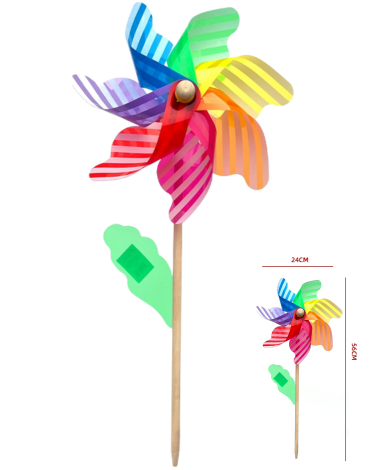 Remolino Molino de Viento x 24 Unds. Medida: 24 x 56 cm aprox.