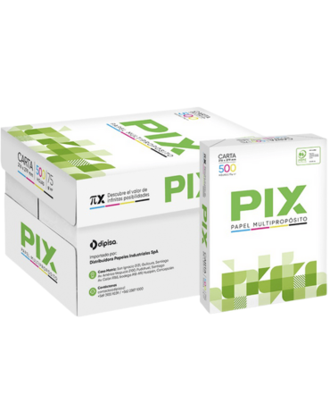 Papel Fotocopia Carta 75 Gr - 500 Hojas x 4 Resma.
