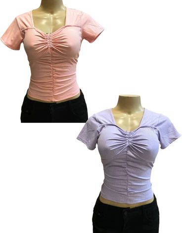 Polera de Dama Colores Surtidos x 12 Unds. Talla: Estándar