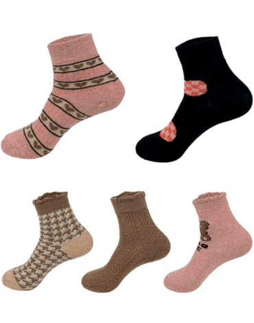 Calcetines Mujer de Lana Modelos Surtidos x 12 Pares. Talla: 36 - 39