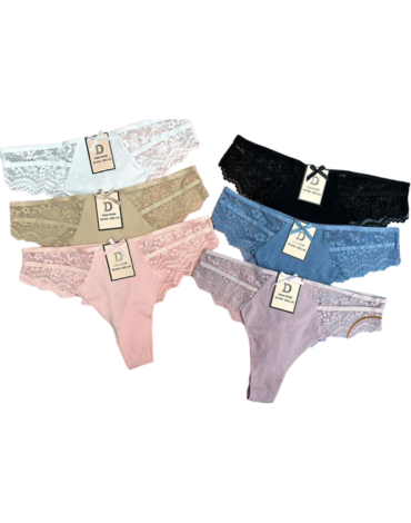 Colaless con Encaje Colores Surtidos x 12 Unds. Talla: S - M / L - XL