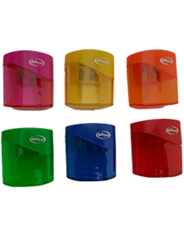 Sacapuntas Doble con Deposito Colores Surtidos x 24 Unds.