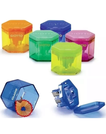 Sacapuntas Triple Giotto Colores Surtidos x 6 Unds.