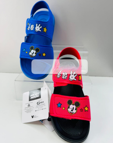 Sandalias de Mickey Mouse Colores Surtidos x 36 Pares. Tallas: 24 a la 29