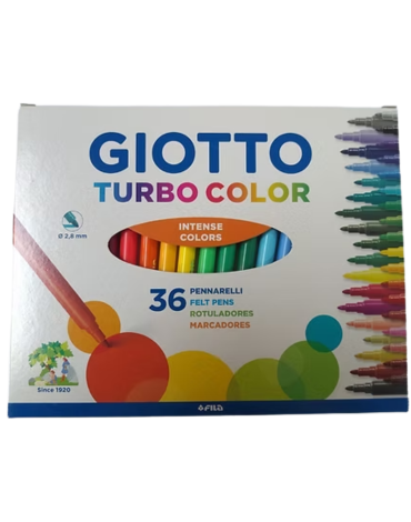 6 Set Marcadores Scripto Turbo Color Giotto (1 Set Trae 36 PCS)