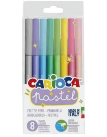 6 Set Marcadores Scripto Pastel Carioca (1 Set Trae 8 PCS)