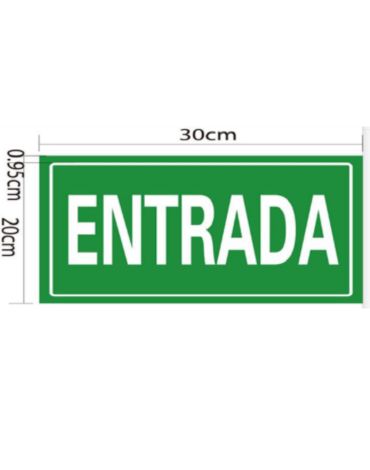 Señalética Luminoso Entrada x 24 Unds. Medidas: 30 x 20 cm