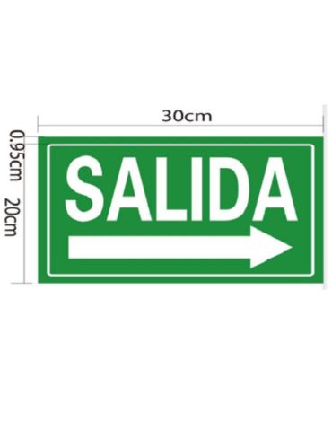 Señalética Luminoso Salida x 24 Unds. Medidas: 30 x 20 cm