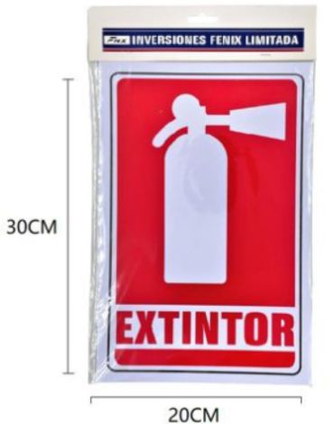 Señalética Extintor x 24 Unds. Medidas: 30 x 20 cm
