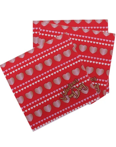 12 Set Servilletas Corazon (1 Set Trae 16 PCS) Medida: 33 x 33 cm aprox.
