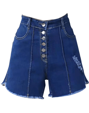 Short Jeans Cintura Alta con Botones x 12 Unds. Tallas: Estandar