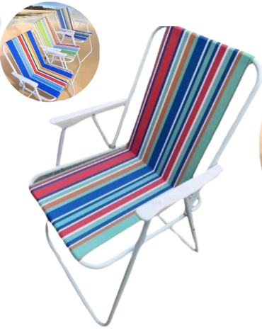 Silla Plegable Colores Surtidos x 4 Unds.