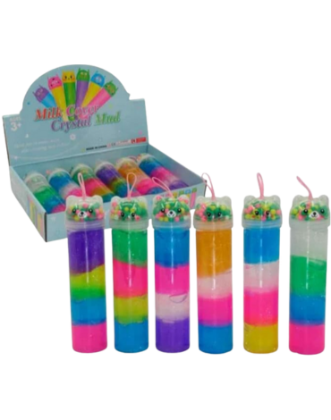 Slime Crystal Mud Gatitos Colores Surtidos x 6 Unds.