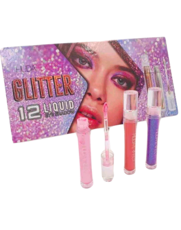 Sombra Liquida con Glitters x 12 Unds.