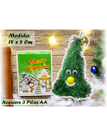 Mini Árbol Navideño Bailarín Musical x 4 Unds. Medidas: 18 x 8 cm aprox.