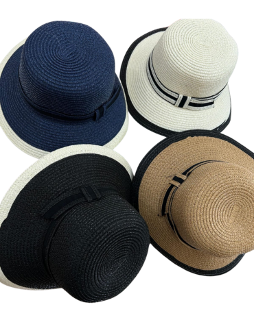 Sombrero de Mujer Ala Corta Colores Surtidos x 12 Unds.