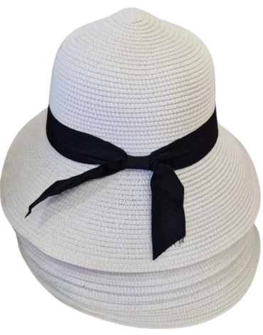 Sombrero de Verano Color Blanco x 12 Unds.