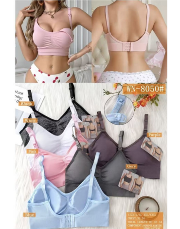 Sostén Maternal Colores Surtidos x 12 Unds. Tallas: L/XL - XXL/XXXL