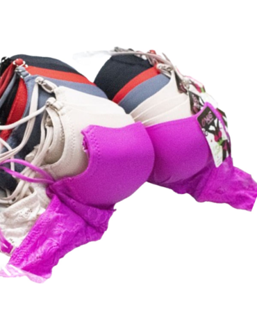 Sostén Liso con Bordes de Encaje Colores Surtidos x 12 Unds. Talla: 38 - 40 - 42 - 44