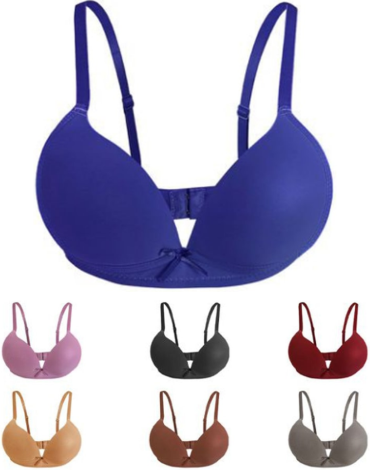 Sostén Liso con Lazo Copa A Colores Surtidos x 12 Unds. Talla: 34 - 36 - 38 - 40