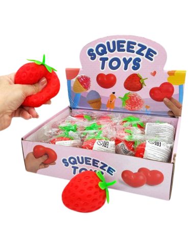 Juguetes Squishy  de Frutilla x 12 Unds.