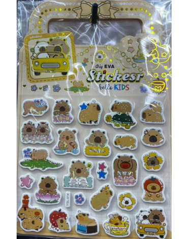 12 Set de Sticker Capibara Modelos Surtidos (1 Set Trae: 25 PCS)