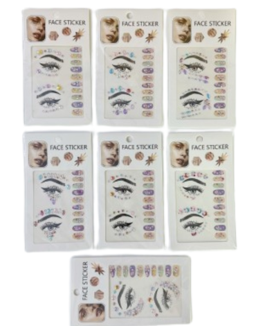 Estampas Plásticas para Cejas x 12 Unidades.