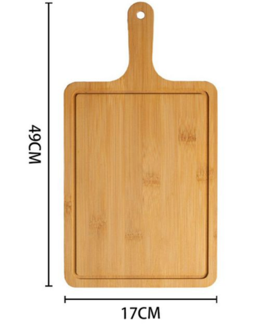 Tabla de Madera para Pizza x 6 Unds. Medida: 49 x 17 cm aprox.