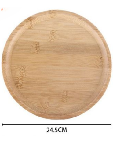 Tabla de Madera Redonda x 6 Unds. Medida: 24.5 cm aprox.
