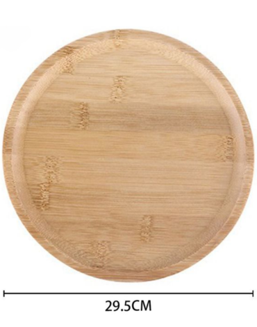 Tabla de Madera Redonda x 6 Unds. Medida: 29.5 cm aprox.