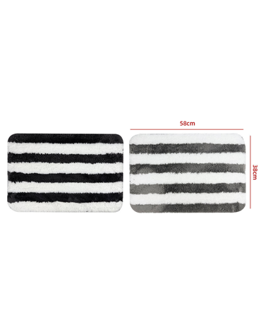 Tapete para Baño Decorativo Rayas Peludo x 12 Unds. Medidas: 38 × 58 cm aprox.