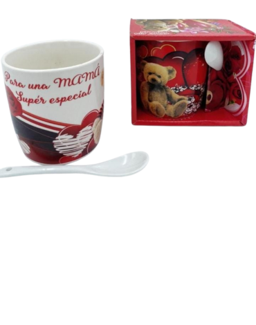 48  Set de Taza con Cuchara.(1 Set Trae: 2 PCS)