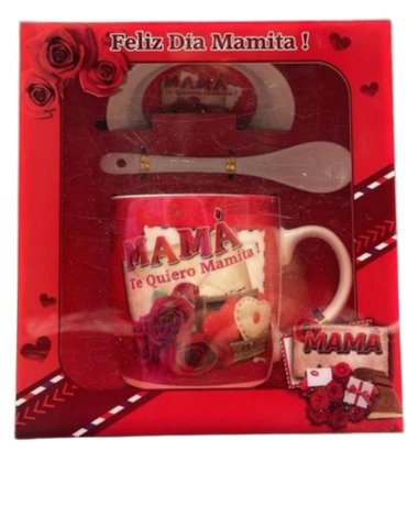 60  Set de Taza Feliz Día Mamá .(1 Set Trae: 3 PCS)