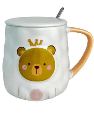 Taza de Cerámica Dino con Cuchara x 4 Unds.