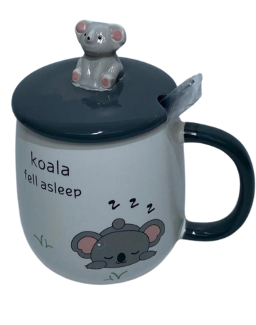 Taza de Cerámica Dino con Cuchara x 4 Unds.