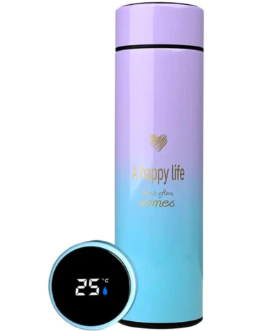 Termo Digital Happy Life Colores Surtidos x 4 Unds. Medida: 500 ml aprox.