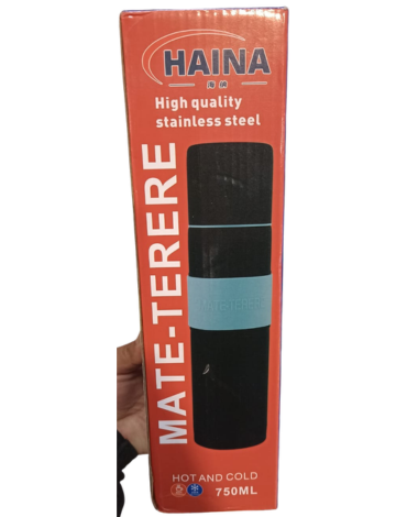 Termo para Mate con Bombilla Acero Inox x 4 Unds. Medida: 750 ml aprox.