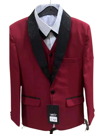 Traje Elegante para Niños Color Burdeo x 14 Unds. Tallas: 6 - 8 - 10 -12 -14 - 16