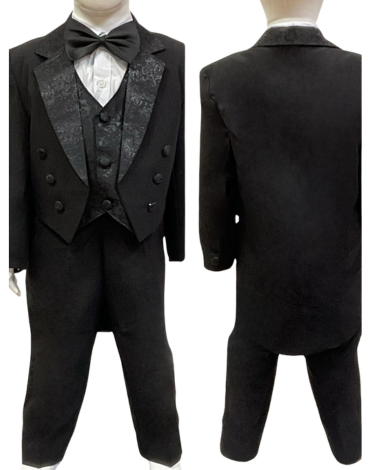 Traje Elegante para Niños Color Negro x 12 Unds. Tallas: 1 - 2 - 3 - 4