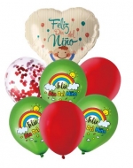 6 Set de Globos  Dia del Niño.(1 Set Trae : 7 PCS)