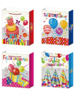 Bolsa de Regalo Colores Surtidos x 12  Unds. Medida: 31 x 12 x 40 cm aprox.