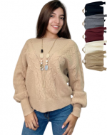Sweater de Dama Manga Larga x 12 Unds. Talla: S / M - L /XL